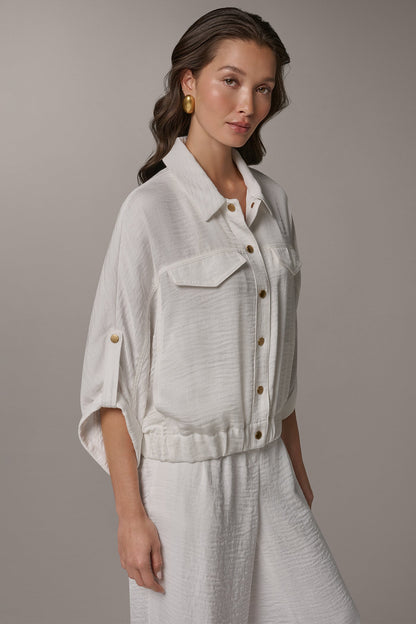 CINCHED HEM SHIRT