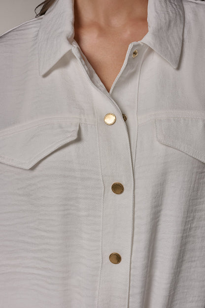CINCHED HEM SHIRT