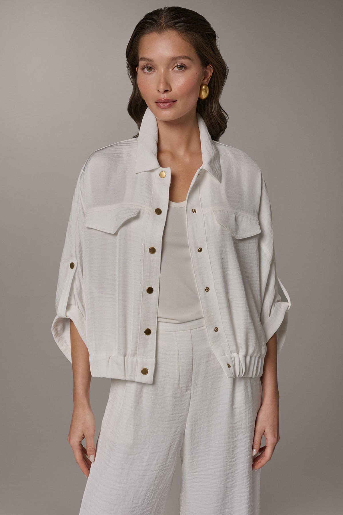 CINCHED HEM SHIRT
