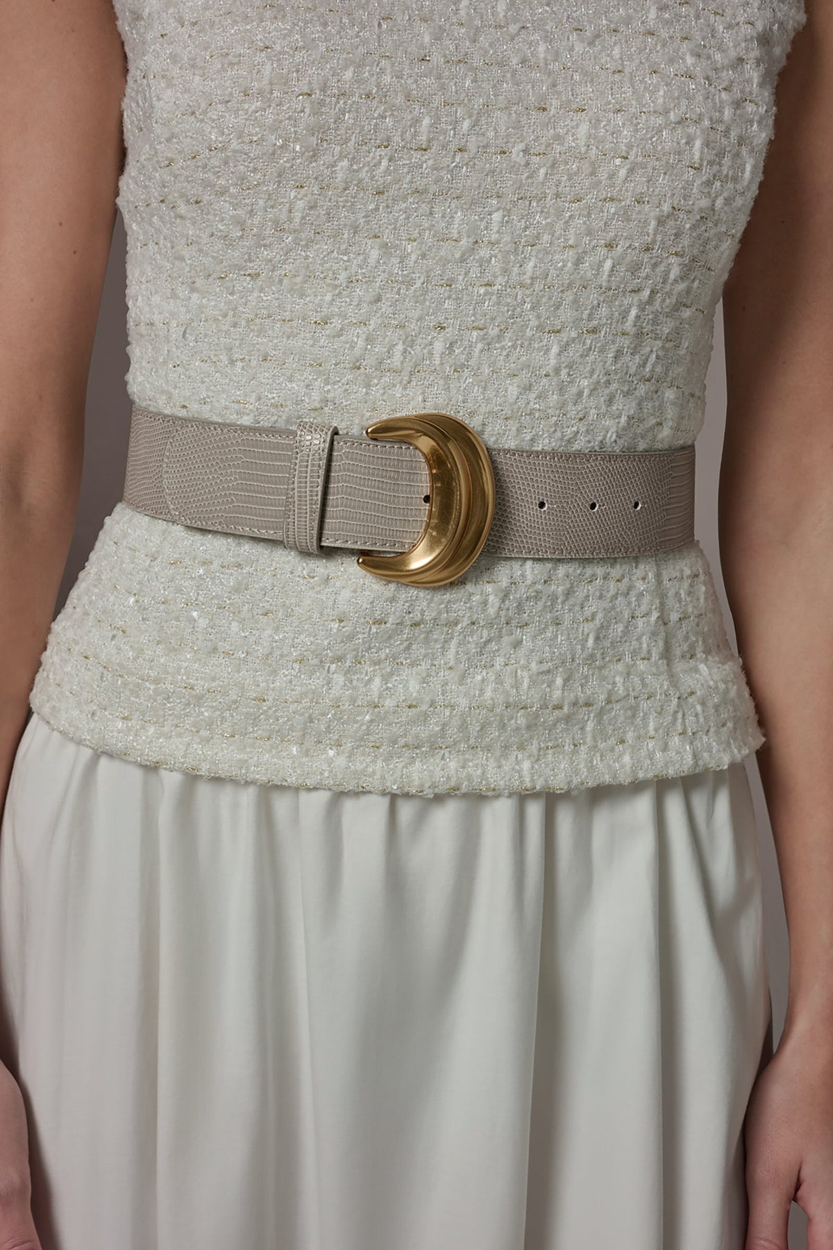TWEED MIXED MEDIA MIDI TANK DRESS