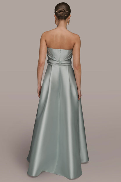 MIKADO SATIN STRAPLESS GOWN