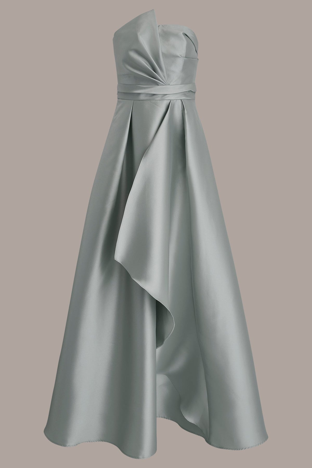 MIKADO SATIN STRAPLESS GOWN