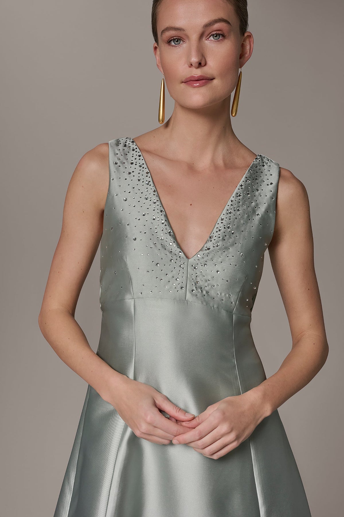 MIKADO CRYSTAL MIDI GOWN