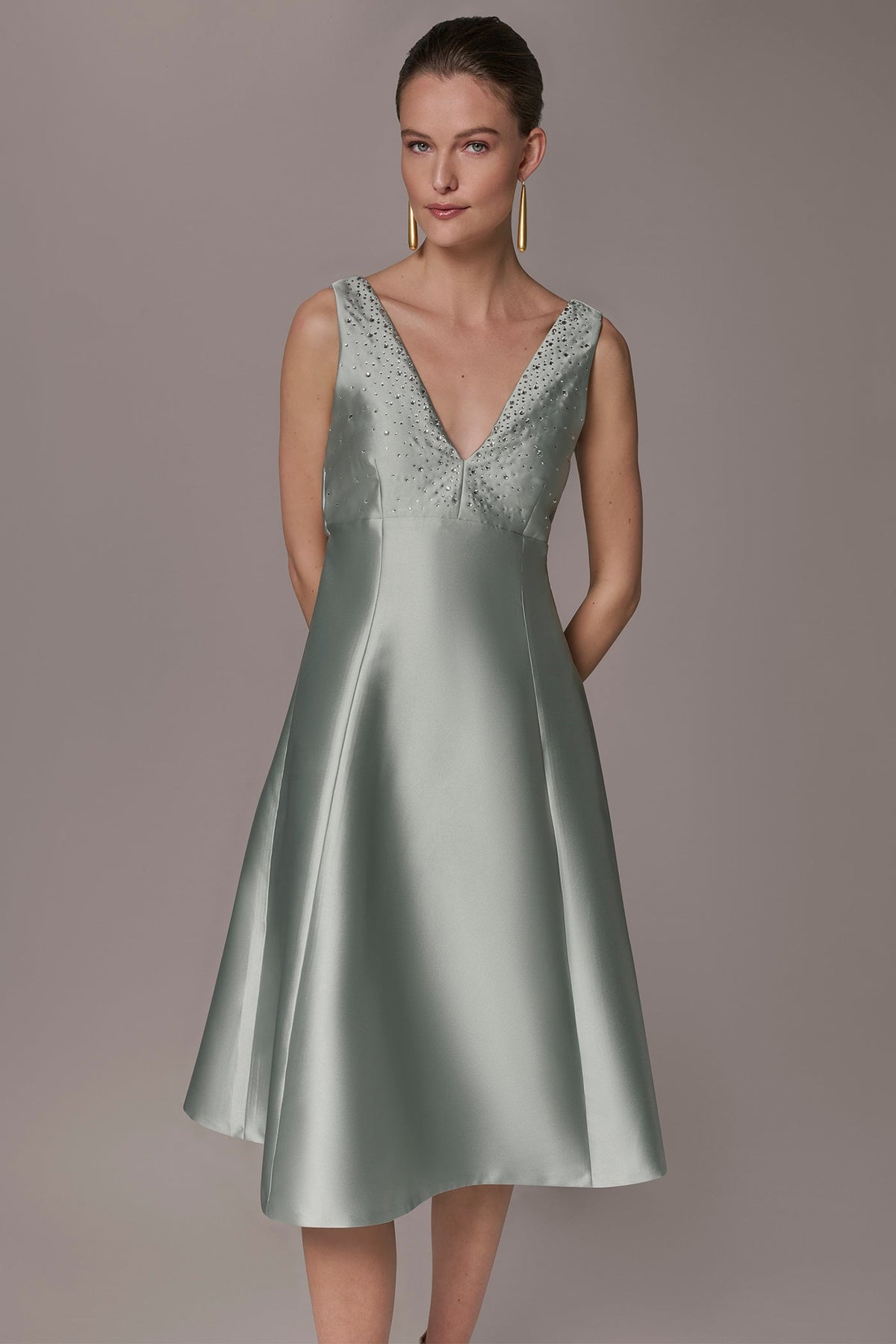 MIKADO CRYSTAL MIDI GOWN