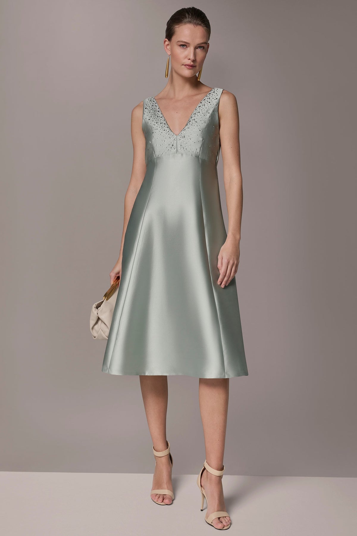 MIKADO CRYSTAL MIDI GOWN