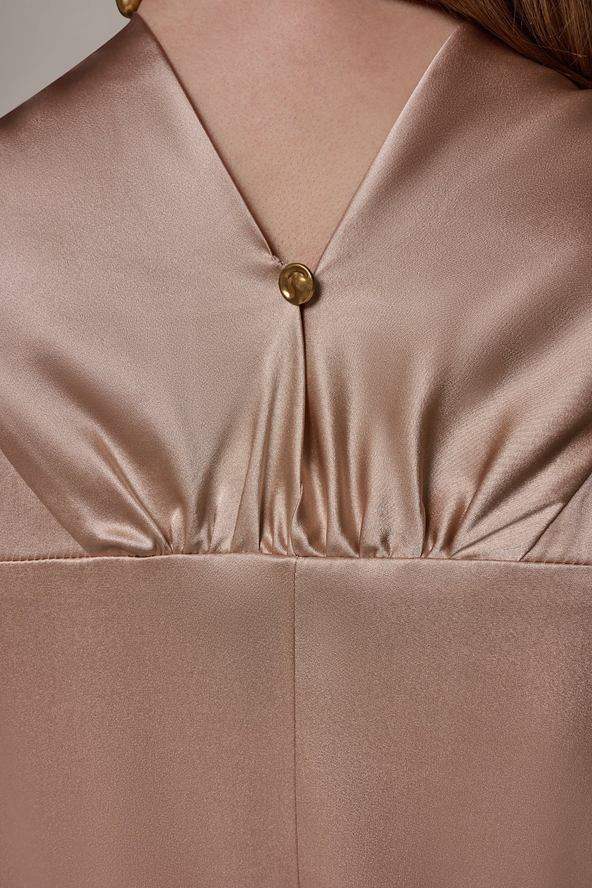 SILK-CHARMEUSE MIDI A-LINE DRESS