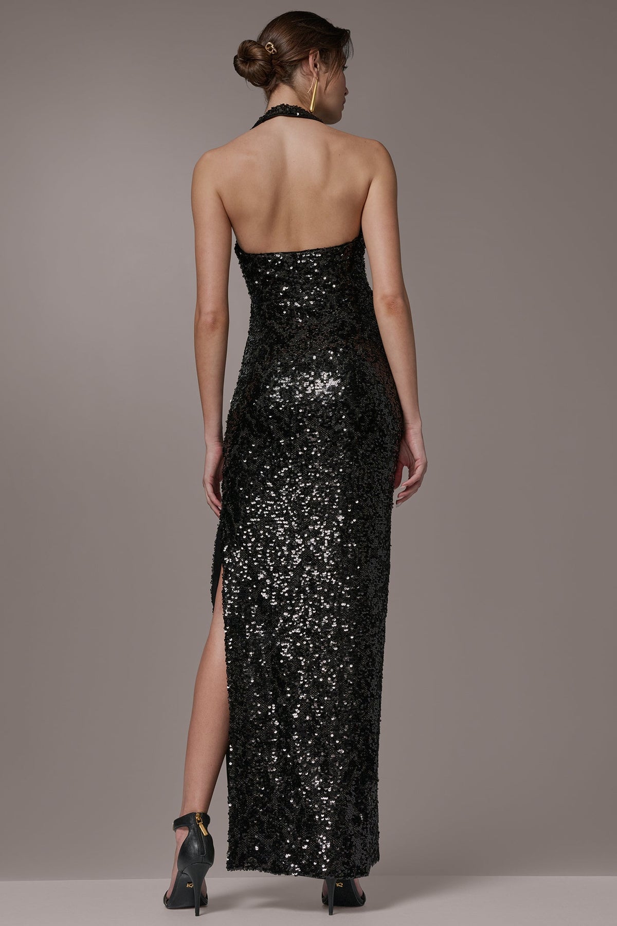 SEQUIN HALTER GOWN