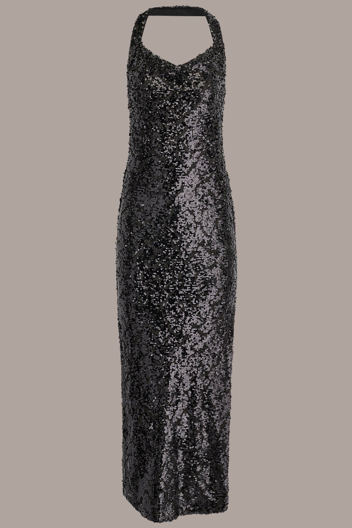 SEQUIN HALTER GOWN