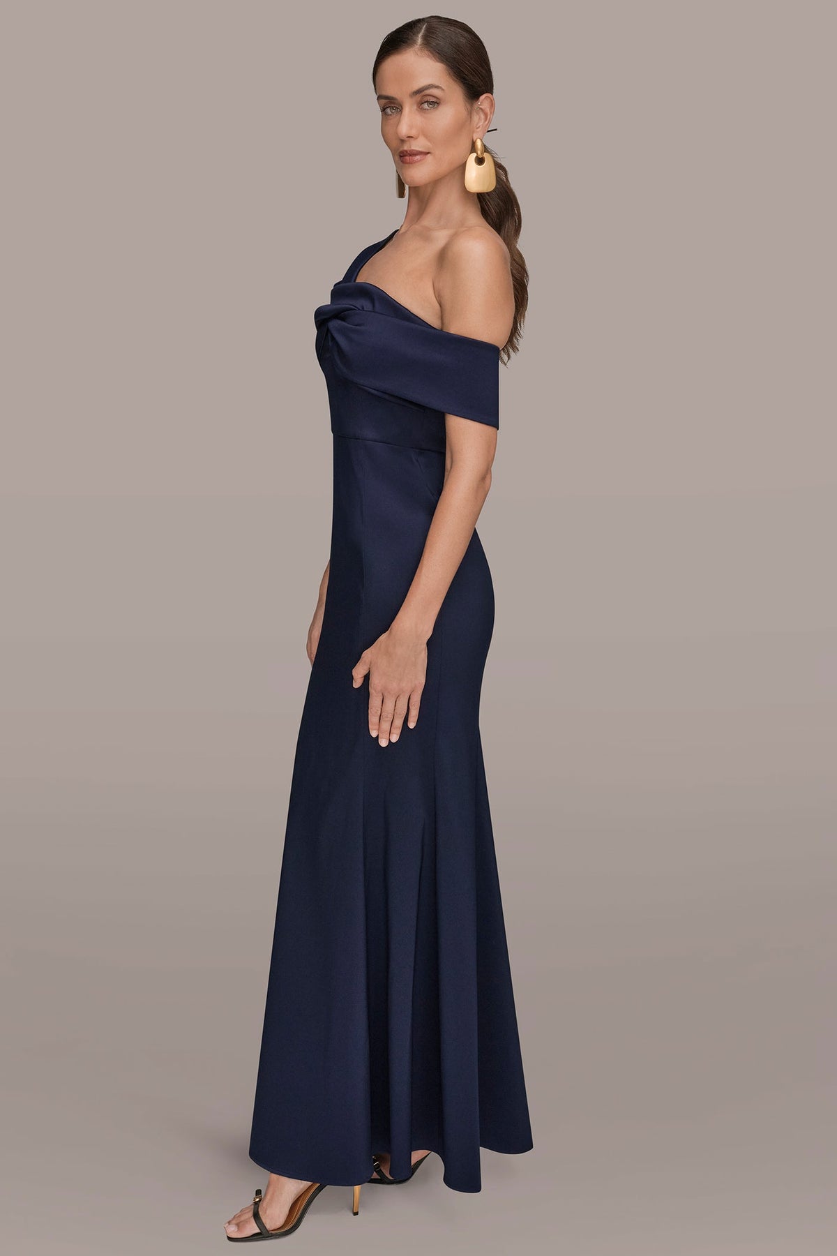 MIKADO OFF-THE-SHOULDER GOWN