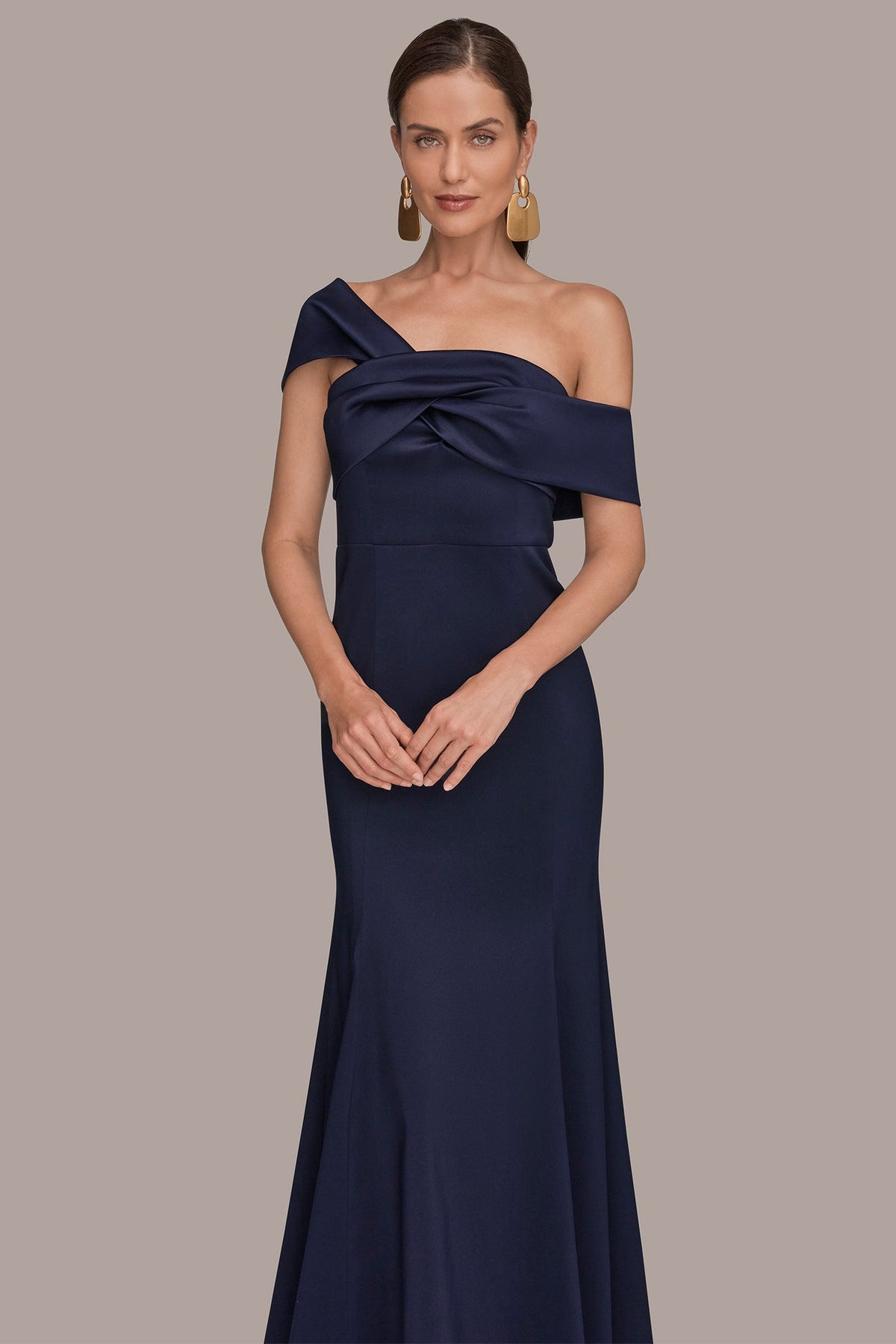 MIKADO OFF-THE-SHOULDER GOWN