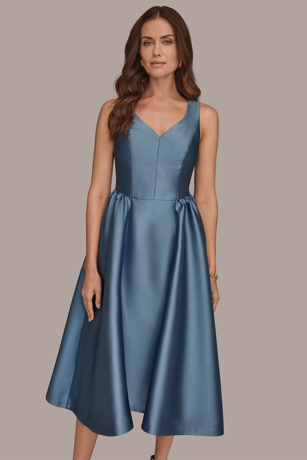 MIKADO SLEEVELESS FLORAL MIDI GOWN