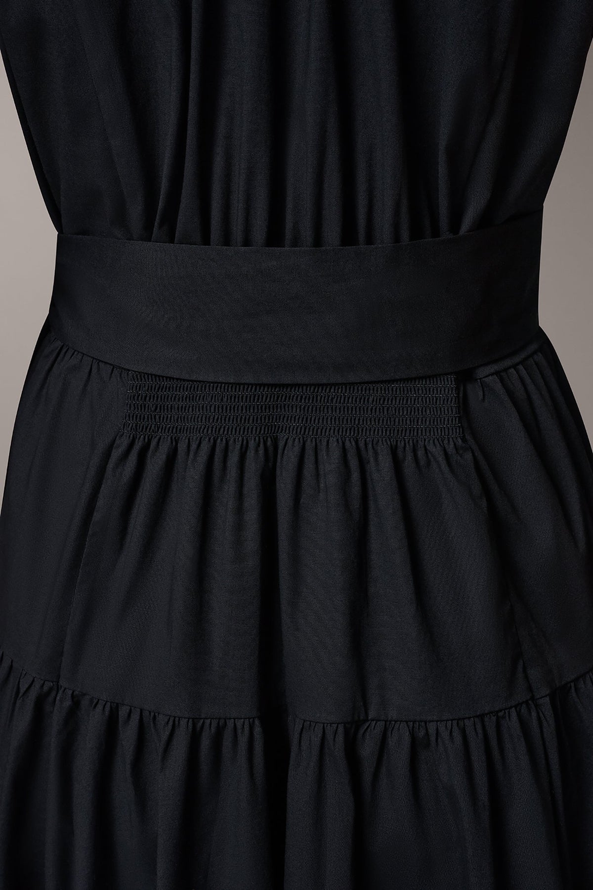 CAP SLEEVE MIDI SHIRT DRESS