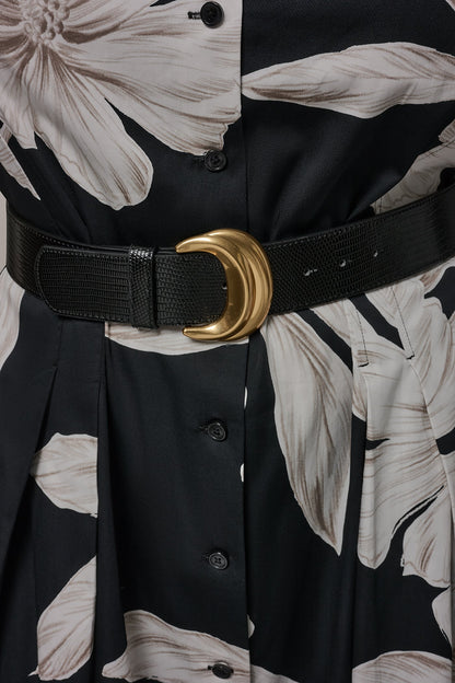 SLEEVELESS MIDI HALTER SHIRT DRESS