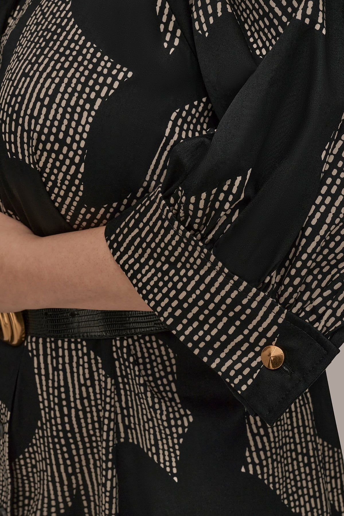 COTTON FLORAL MIDI SHIRT DRESS