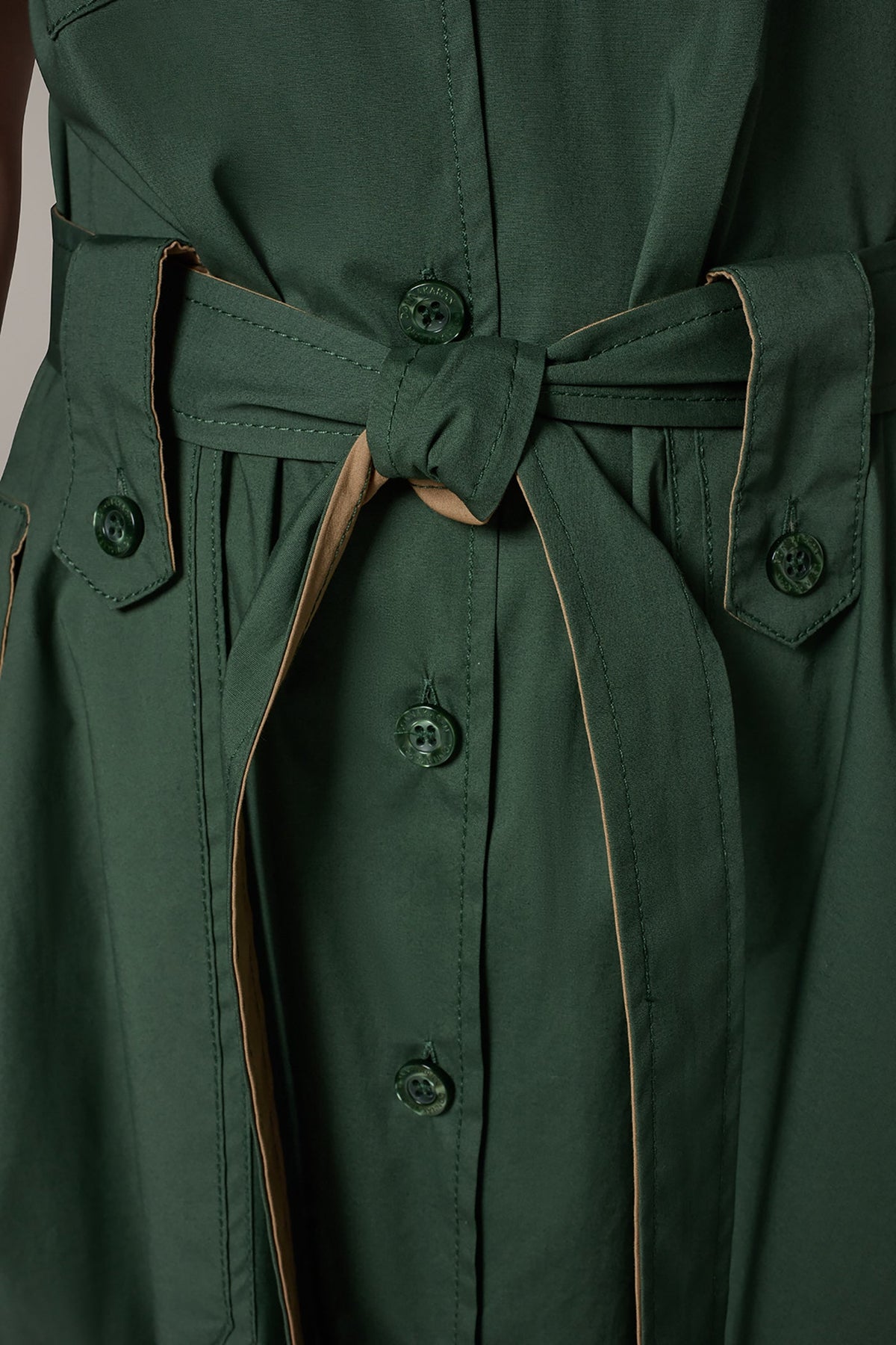 SHORT SLEEVE MIDI SHIRT DRESS