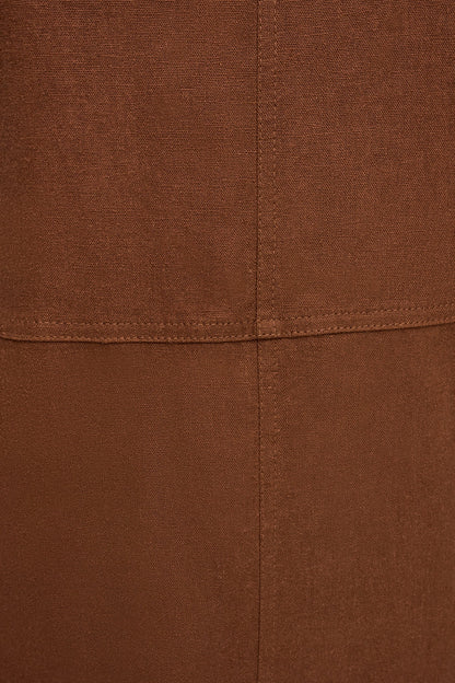 LINEN-BLEND SHIFT DRESS