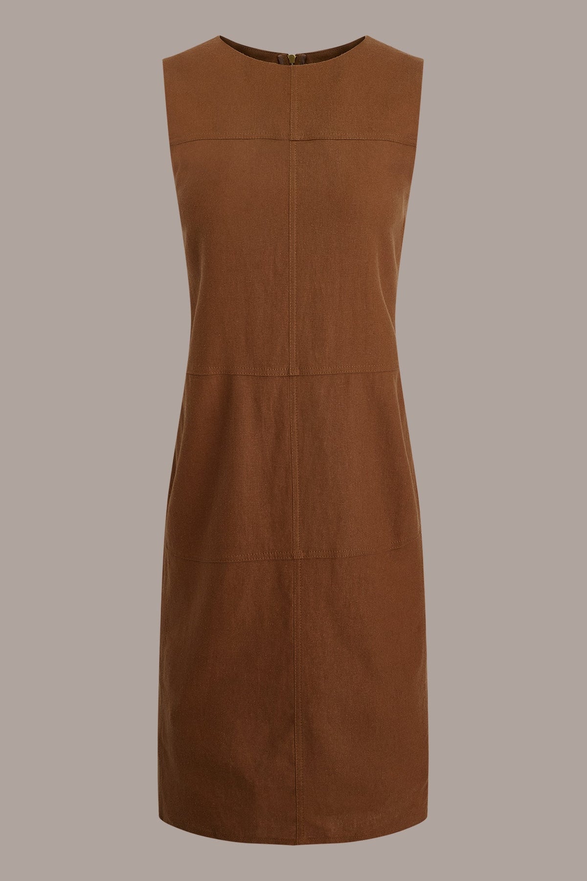 LINEN-BLEND SHIFT DRESS