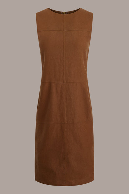 LINEN-BLEND SHIFT DRESS