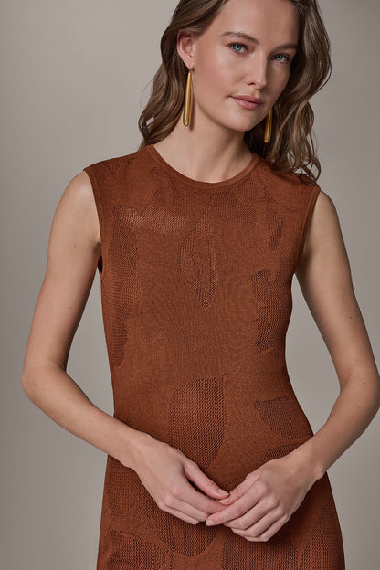 FLORAL-JACQUARD MIDI SWEATER DRESS