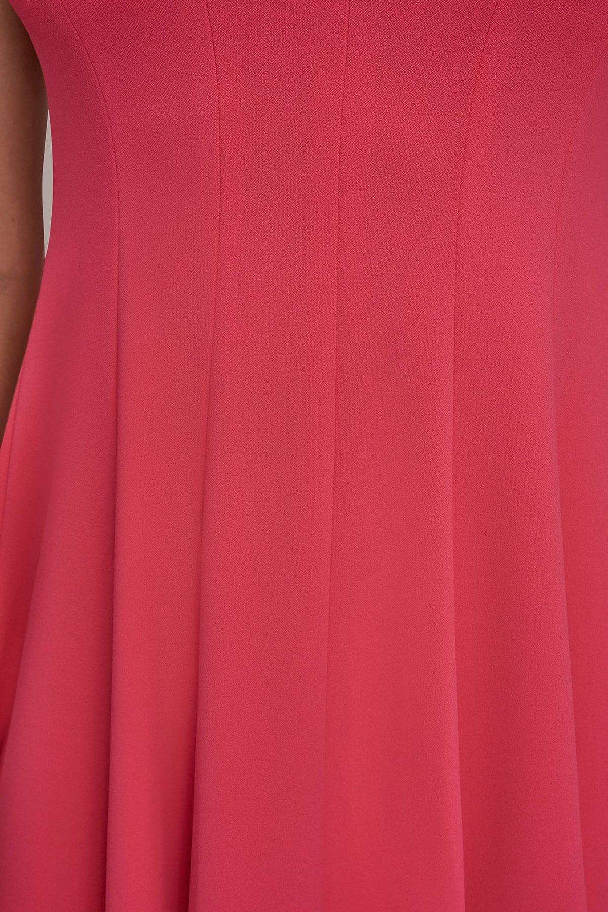 SLEEVELESS BUTTON MIDI FIT AND FLARE DRESS