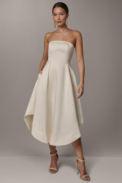 MIKADO STRAPLESS MIDI GOWN