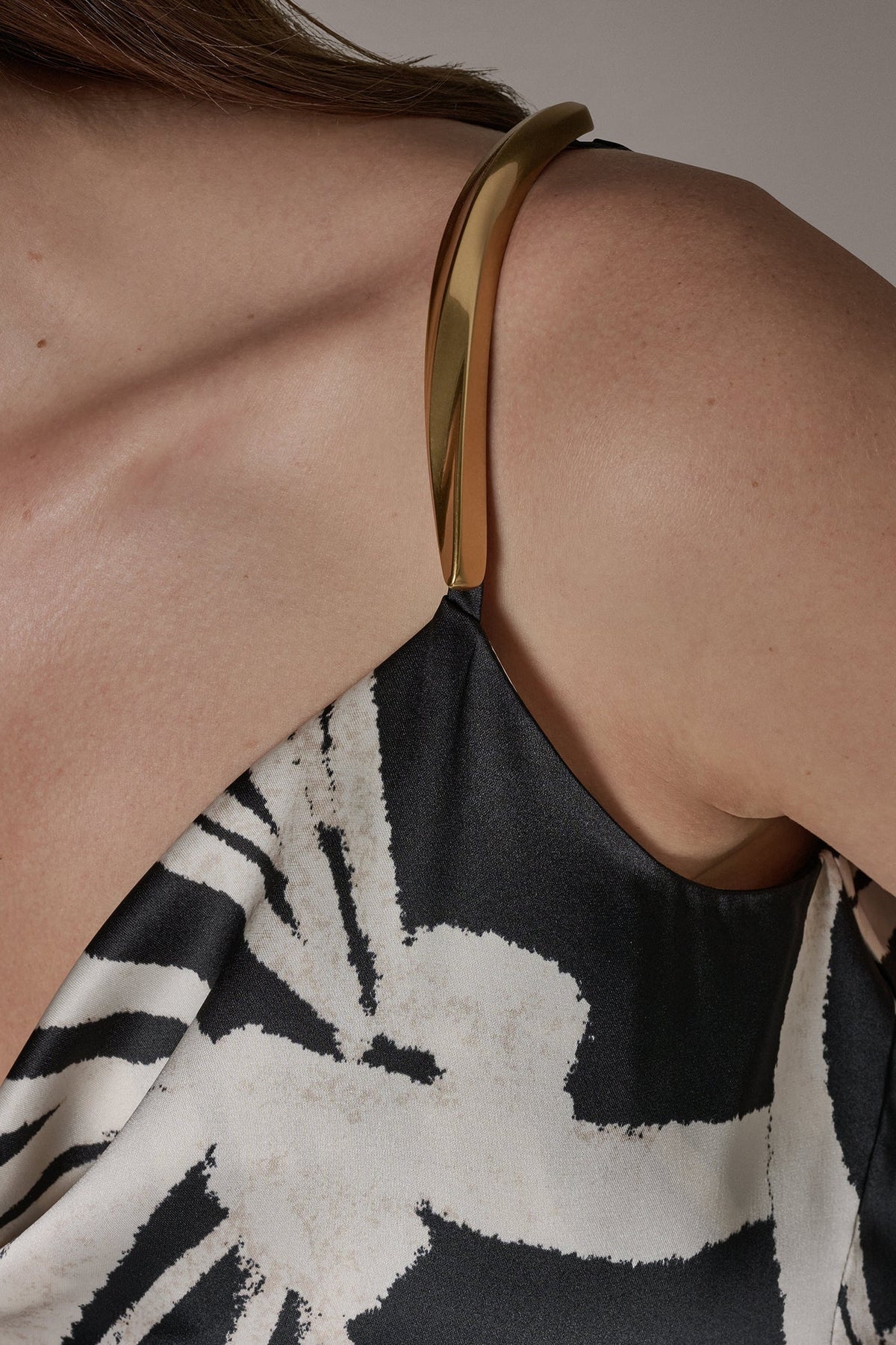 ASYMMETRIC MIDI SLIP DRESS