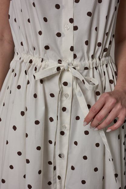 SLEEVELESS MIDI HALTER DRESS