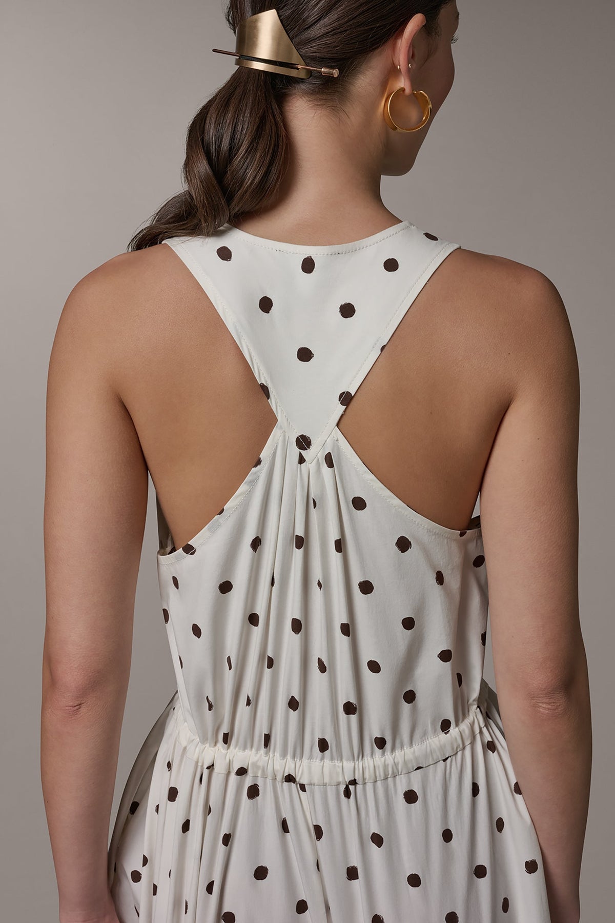 SLEEVELESS MIDI HALTER DRESS