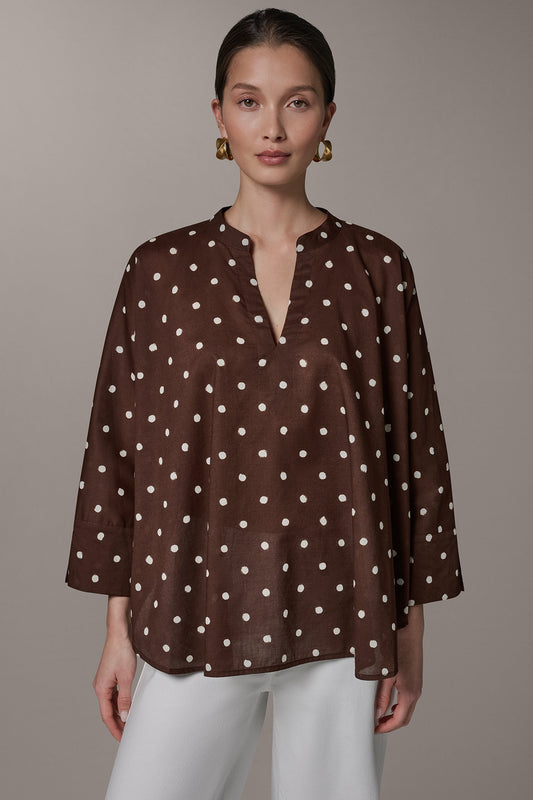BRACELET SLEEVE POLKA DOT BLOUSE