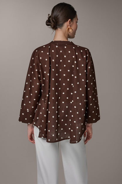 BRACELET SLEEVE POLKA DOT BLOUSE