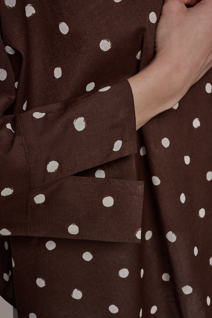 BRACELET SLEEVE POLKA DOT BLOUSE