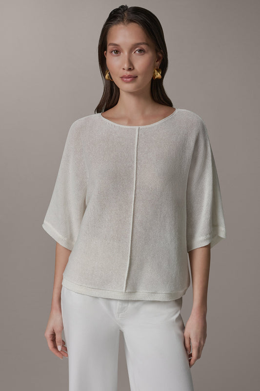 DOLMAN SLEEVE BALLET NECK SWEATER