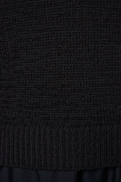 SLEEVELESS POLO SWEATER