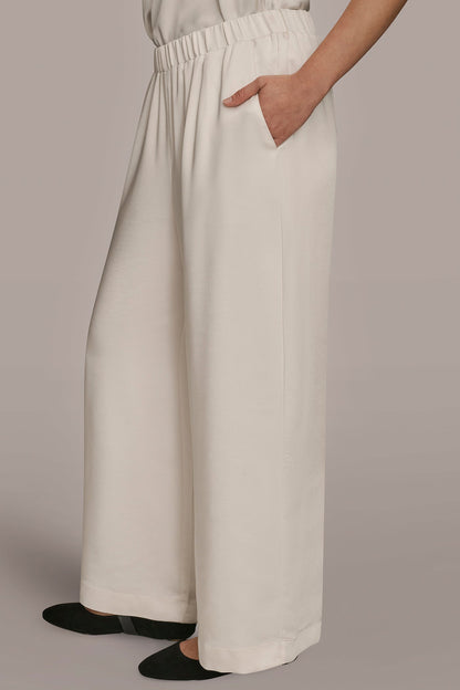 SATIN MID-RISE RELAXED PANT
