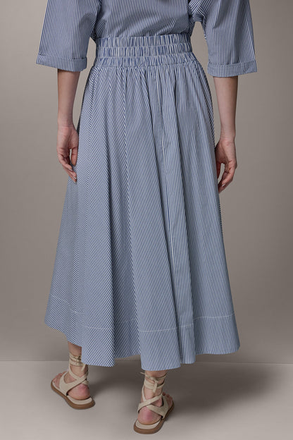 STRIPE MAXI A-LINE SKIRT