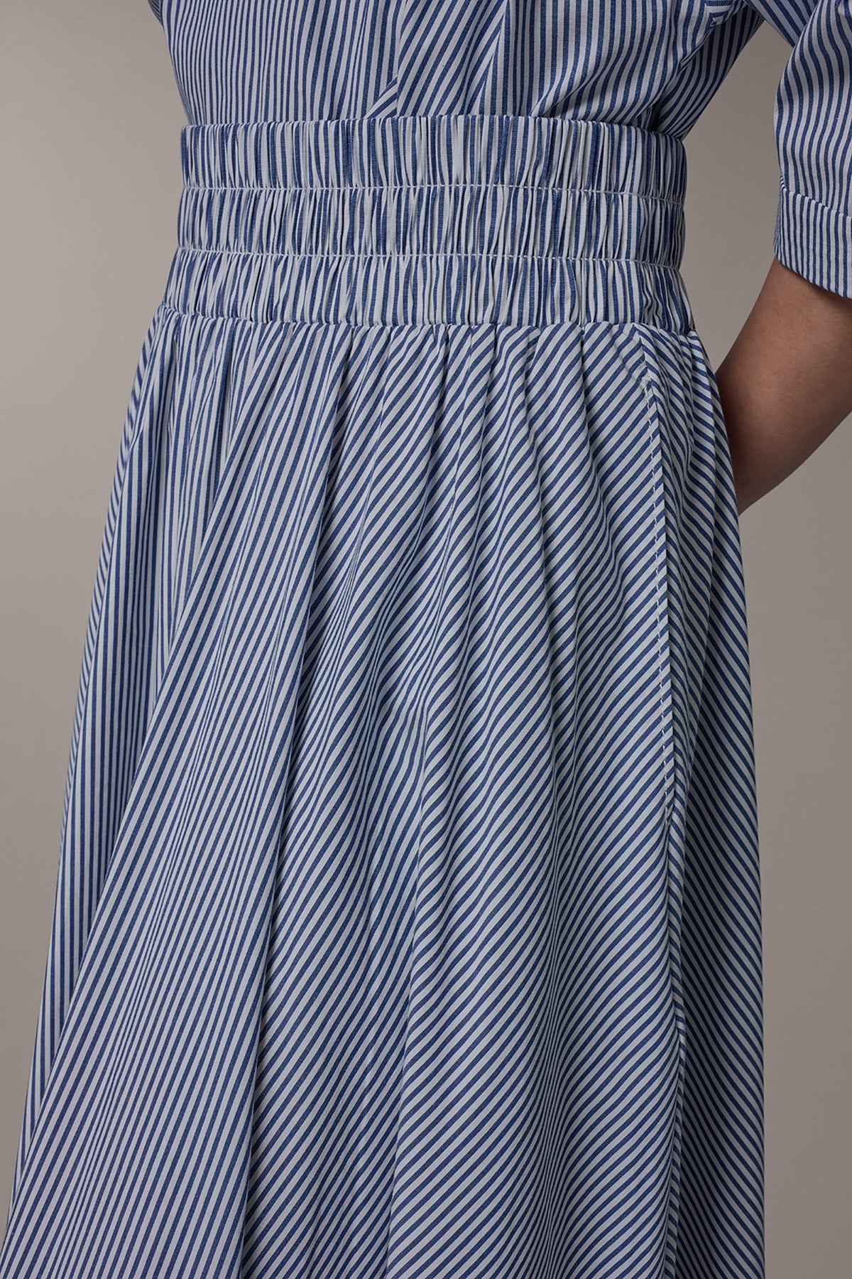 STRIPE MAXI A-LINE SKIRT