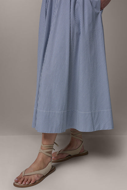 STRIPE MAXI A-LINE SKIRT