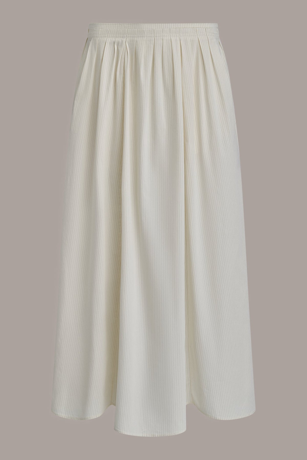 PINSTRIPE MIDI A-LINE SKIRT