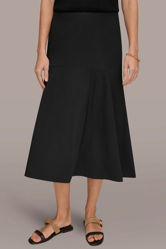 THE MODERN TRAVEL MIDI HI-LOW TRUMPET SKIRT