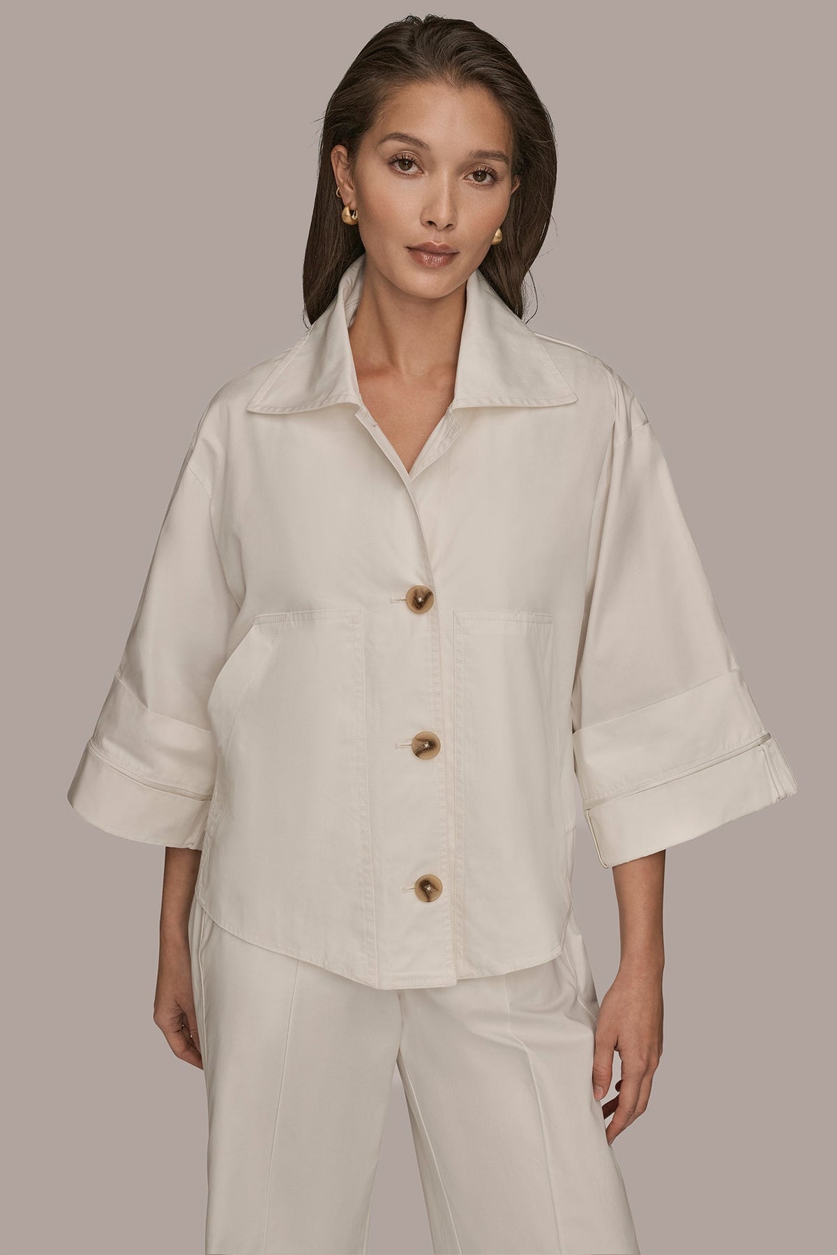 3/4-SLEEVE SWING JACKET