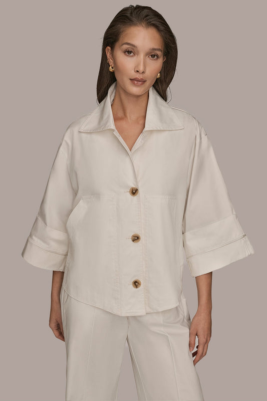 3/4-SLEEVE SWING JACKET