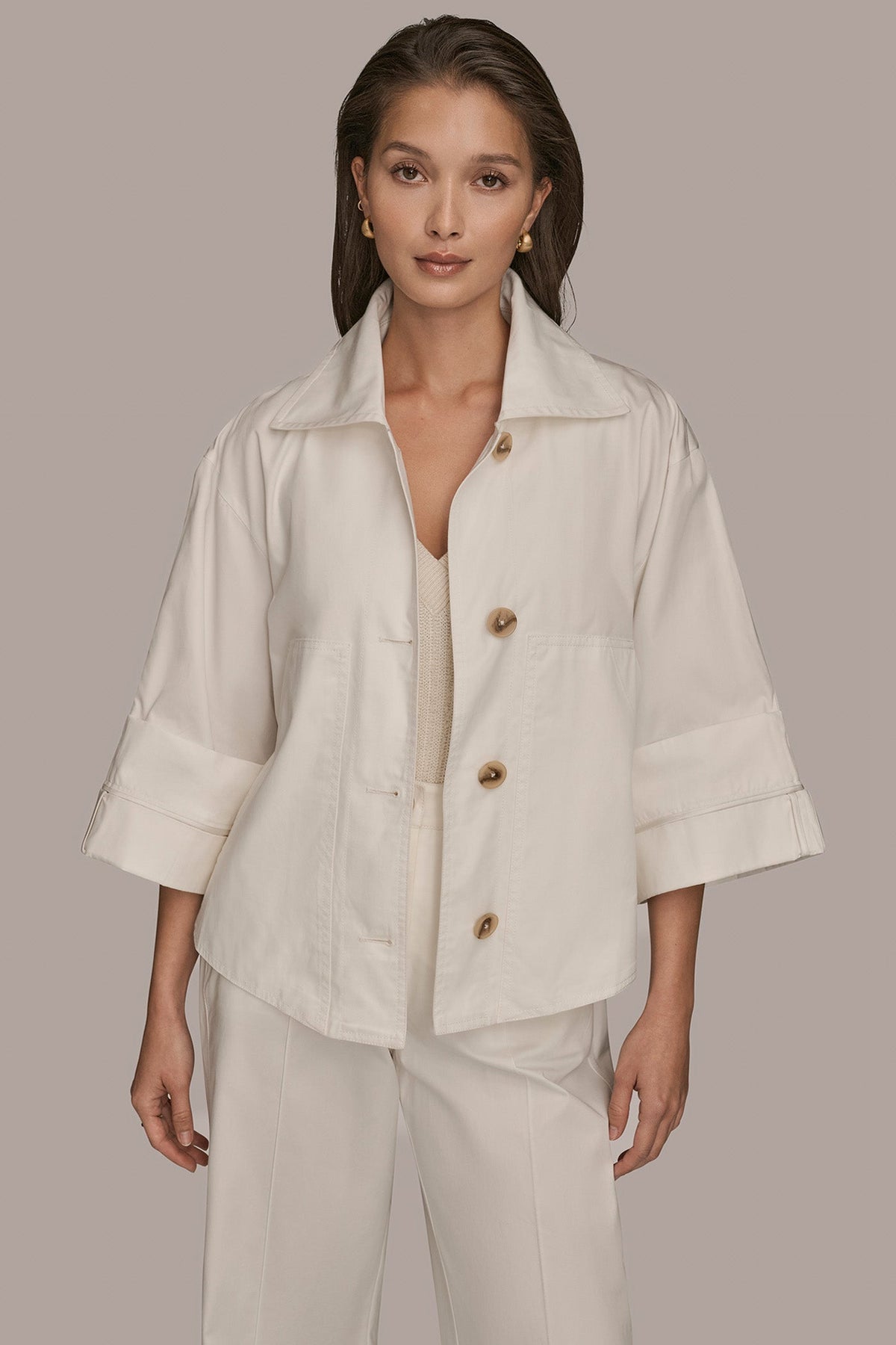 3/4-SLEEVE SWING JACKET