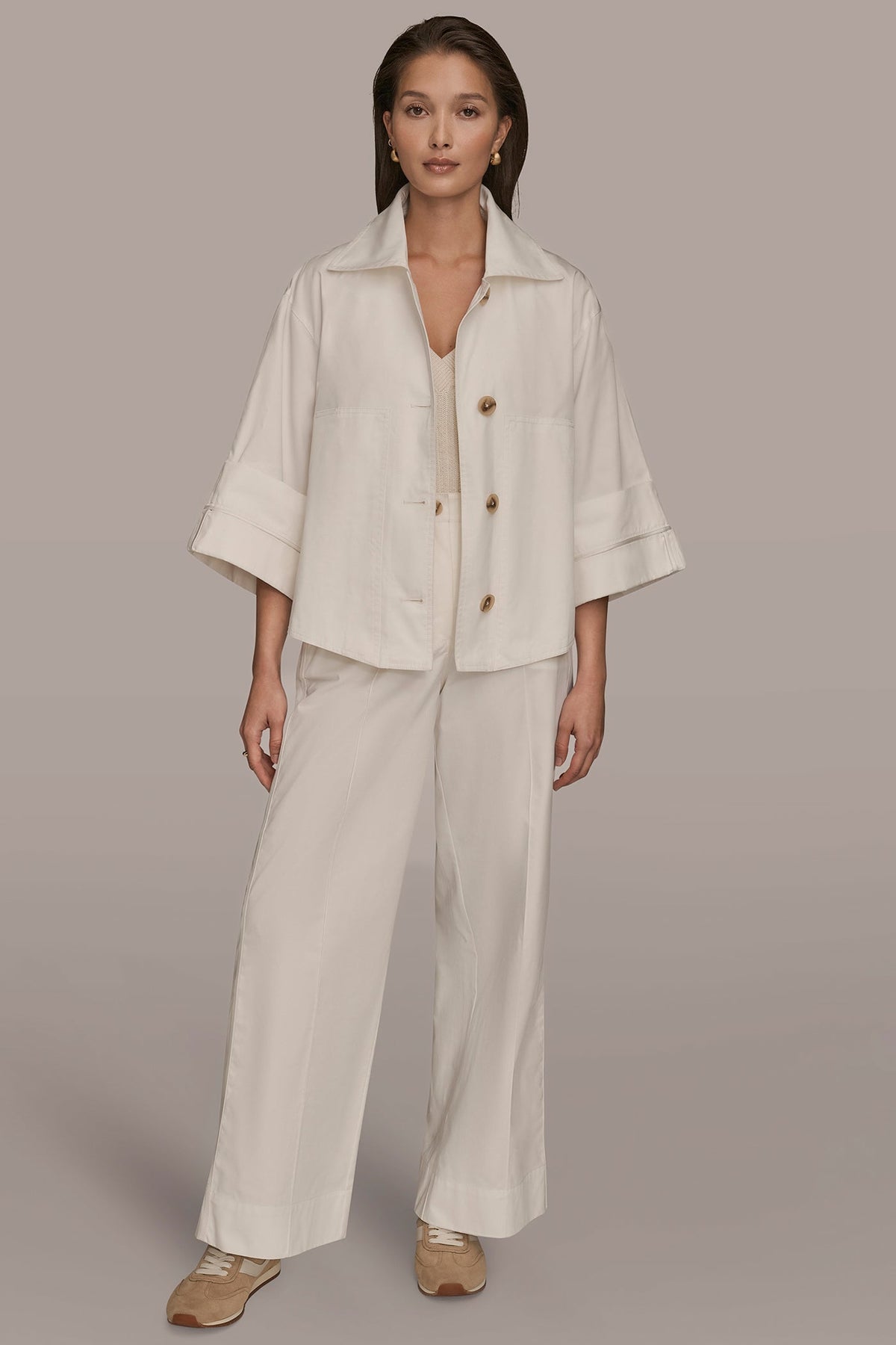 3/4-SLEEVE SWING JACKET