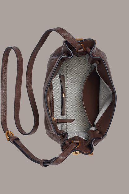 CASHMERE LEATHER CROSSBODY BAG