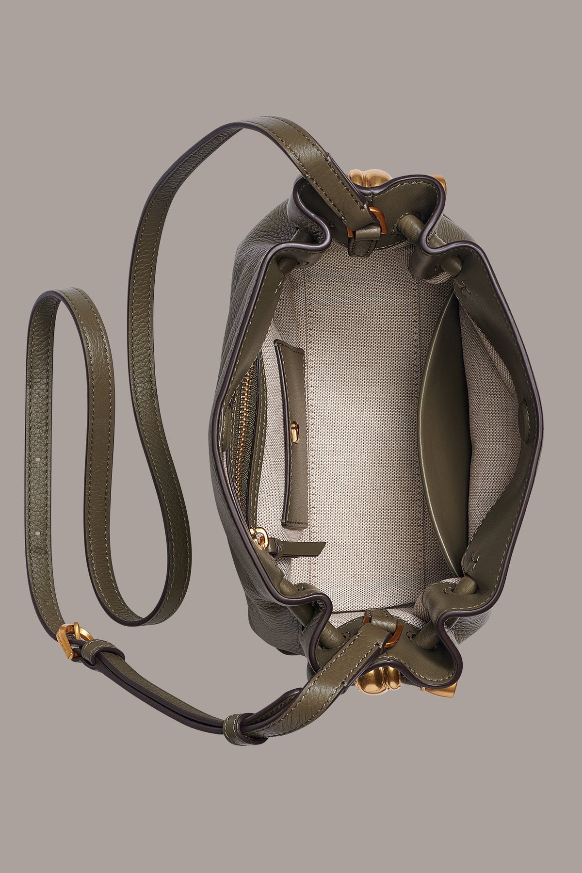 CASHMERE LEATHER CROSSBODY BAG