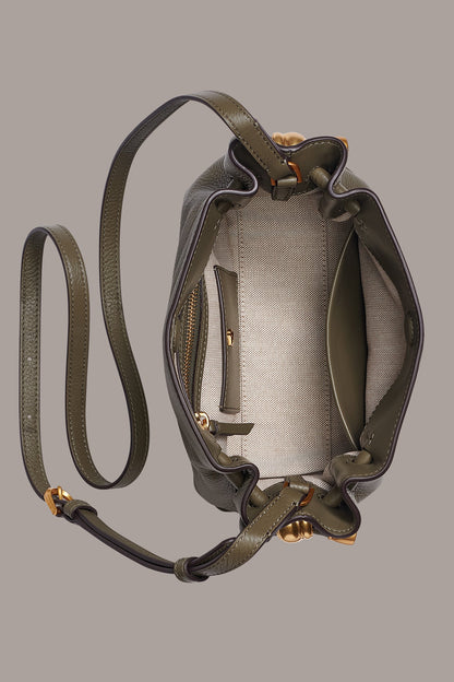 CASHMERE LEATHER CROSSBODY BAG