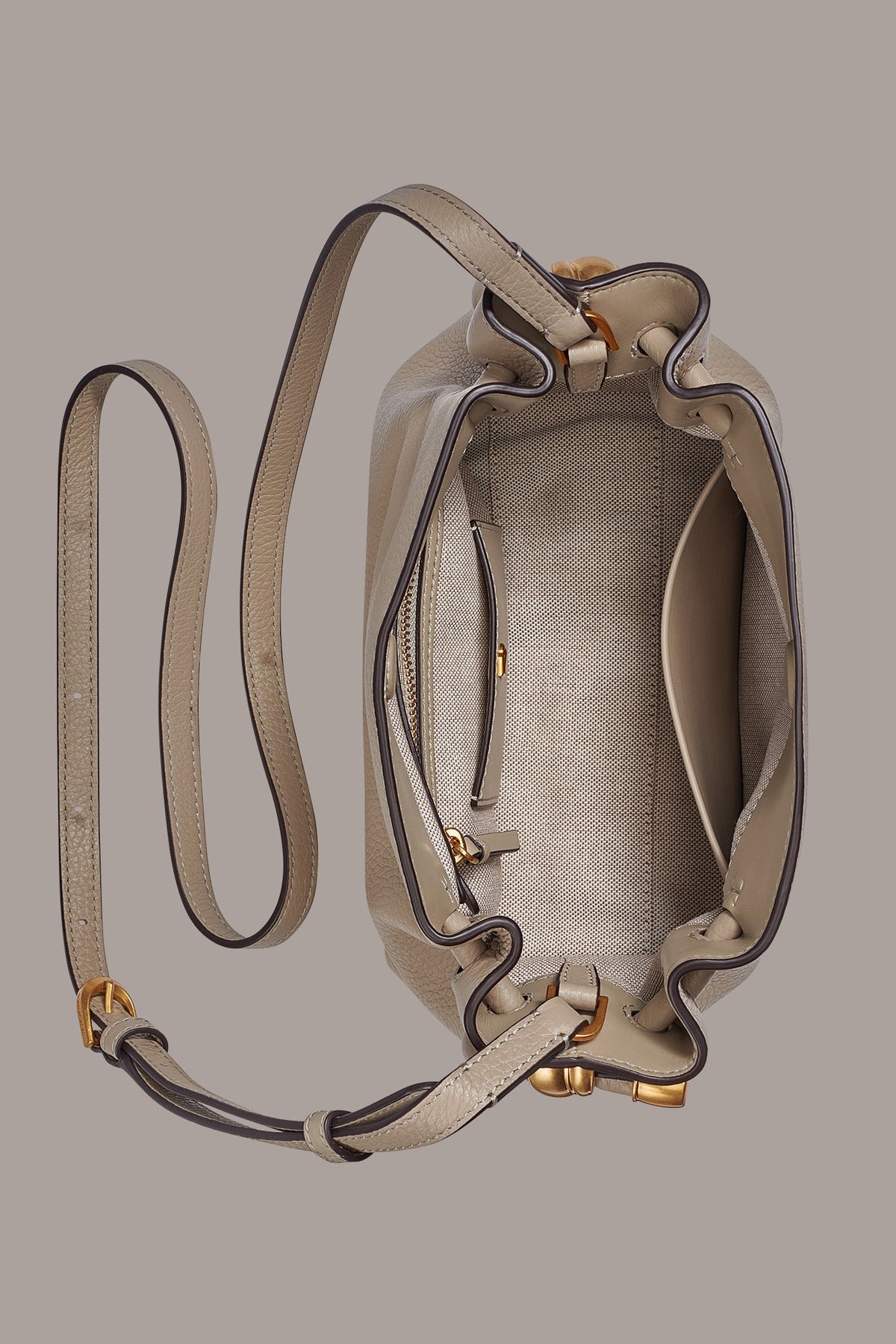 CASHMERE LEATHER CROSSBODY BAG