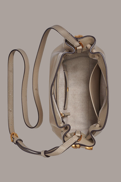 CASHMERE LEATHER CROSSBODY BAG