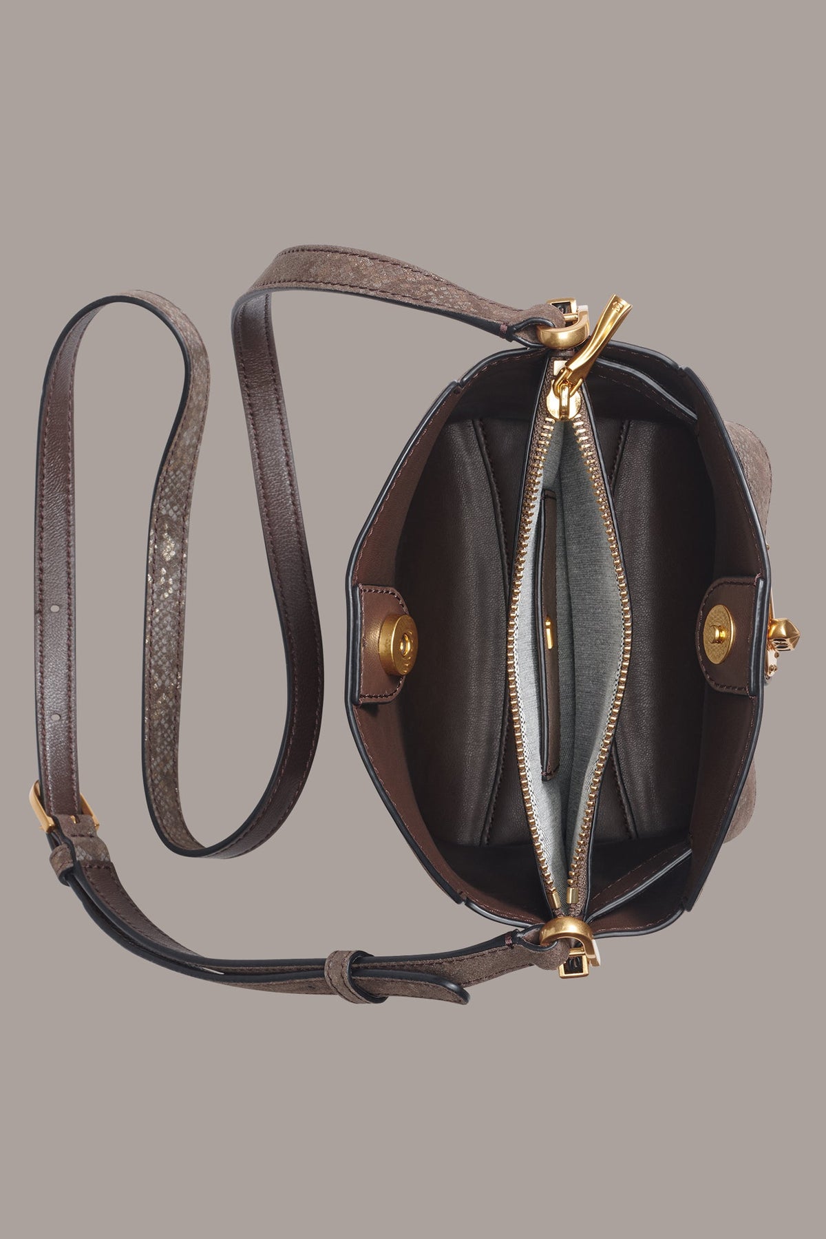 BRIDGEHAMPTON PYTHON SUEDE SMALL CROSSBODY