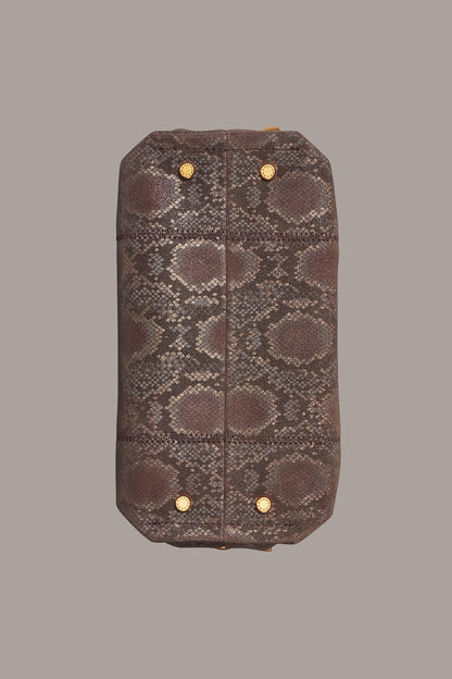 CASHMERE SNAKE-EFFECT CROSSBODY BAG